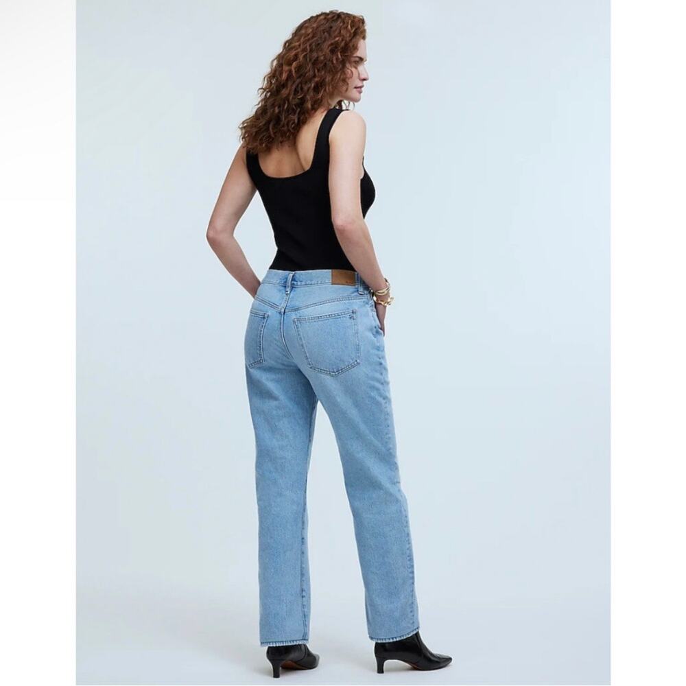 madewell curvy low-slung straight jeans sevilla wash: no689 crosstab edition 28 - Picture 2 of 10